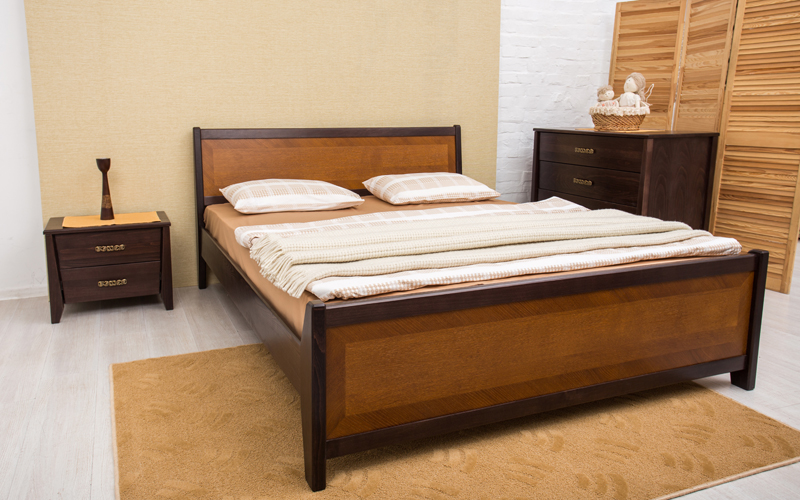 Кровать Сити с интарсией 160х200 см. Олимп  - Фото