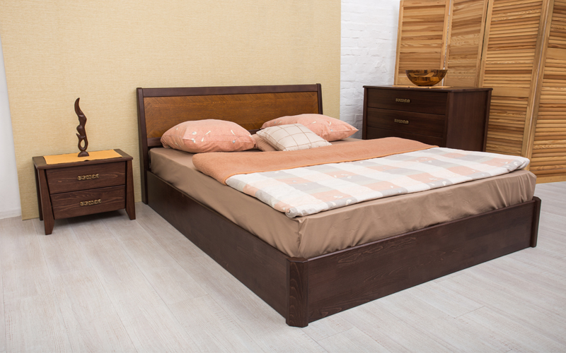 Ліжко Сіті з інтарсією з механізмом 120х190 см. Олімп  - Фото