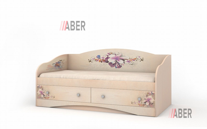Кровать-диван Бабочки с ящиками 70х140 см. Вальтер - Фото