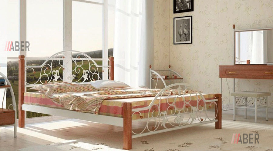 Кровать Жозефина на деревянных ногах - Фото_1