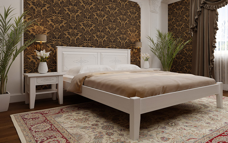 Кровать Майя низкое изножье 180х200 усл белый ЧДК - Фото