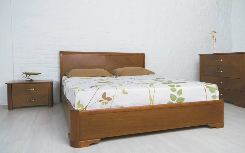 Ліжко Мілена інтарсія з механізмом 180х200 см. Олімп  - Фото