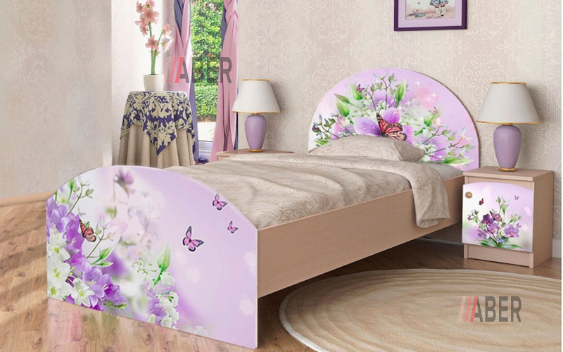 Ліжко Природа з шухлядами 90х190 см. Вальтер - Фото