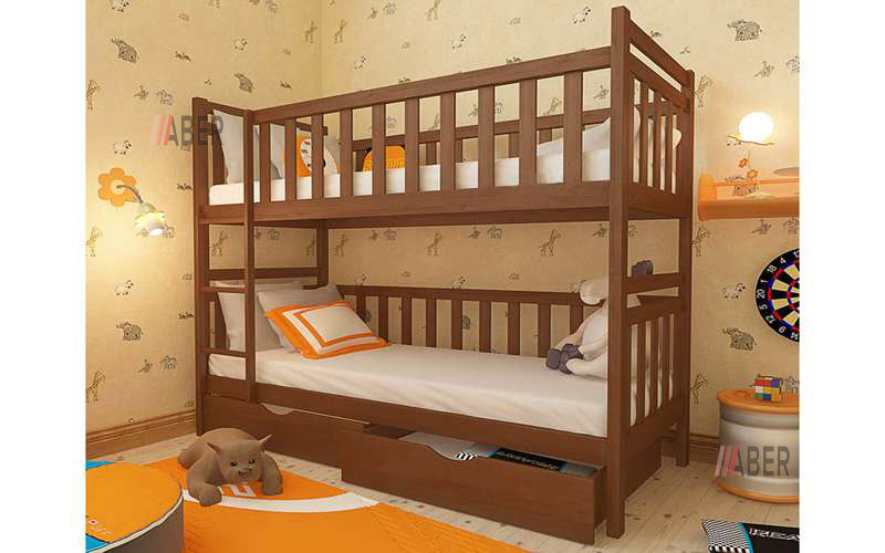 Ліжко двох'ярусне Олександр Плюс 90х190 см. Woodland - Фото
