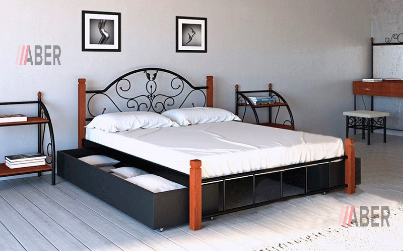 Ліжко Анжеліка на дерев'яних ногах - Фото_1