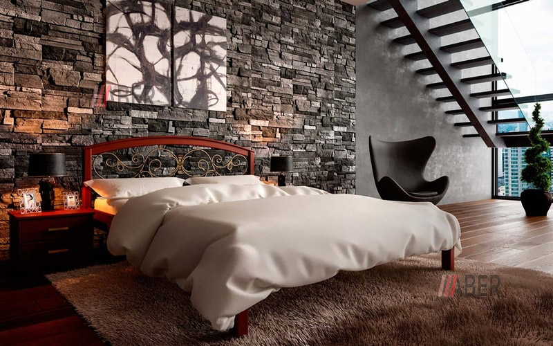 Ліжко Британія з ковкою 180х200 ЧДК - Фото