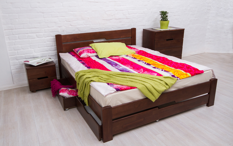 Ліжко Айріс з шухлядами 200х190 см. Олімп  - Фото