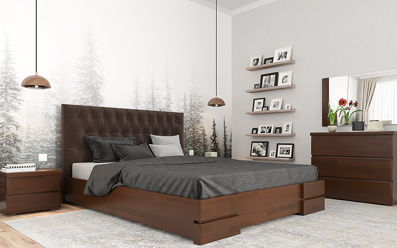 Ліжко Камелія Ромб з механізмом 160х190 см.  (метал рама) Arbor Drev - Фото