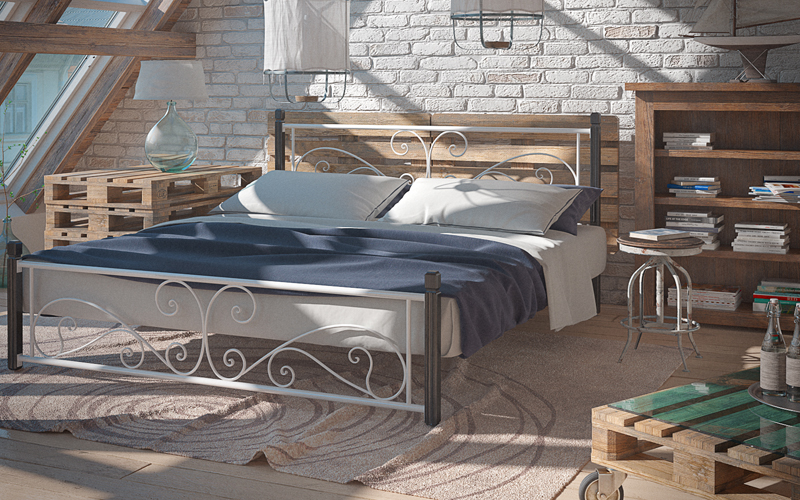 Ліжко Нарцис на дерев'яних ногах 140x190 cм. Тенеро - Фото