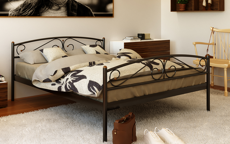 Ліжко Вєрона 2 160х200 Метакам - Фото