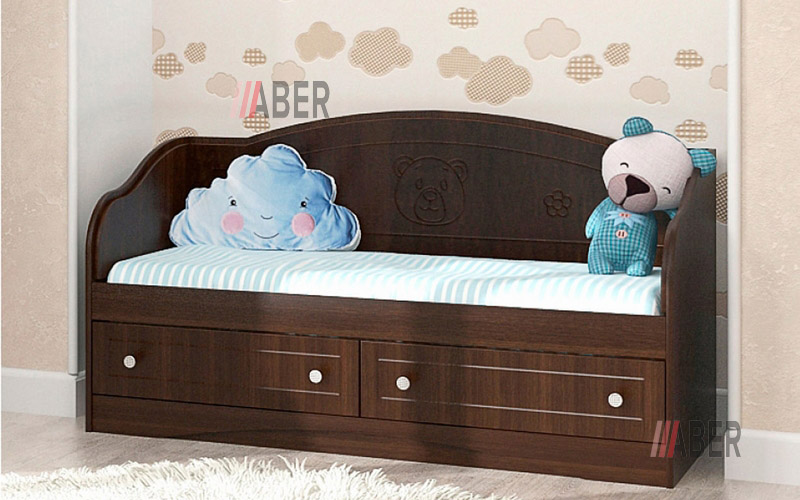 Ліжко-диван Ведмедик з шухлядами 70х140 см. Вальтер - Фото