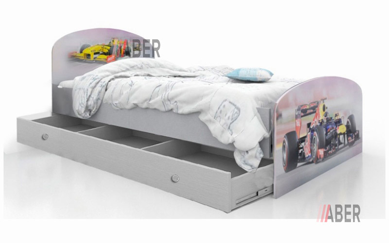 Ліжко Формула 1 з шухлядами 90х190 см. Вальтер - Фото